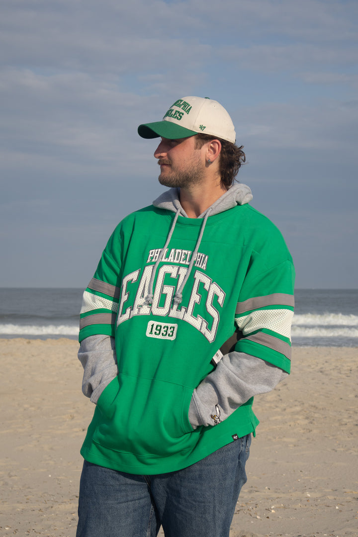 Philadelphia Eagles Black Throwback Split Zone Cornerback Duo Hoodie