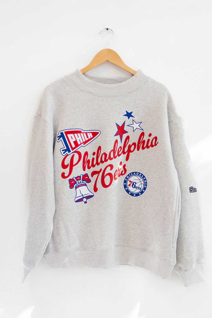 Philadelphia 76ers Gray Mock Neck