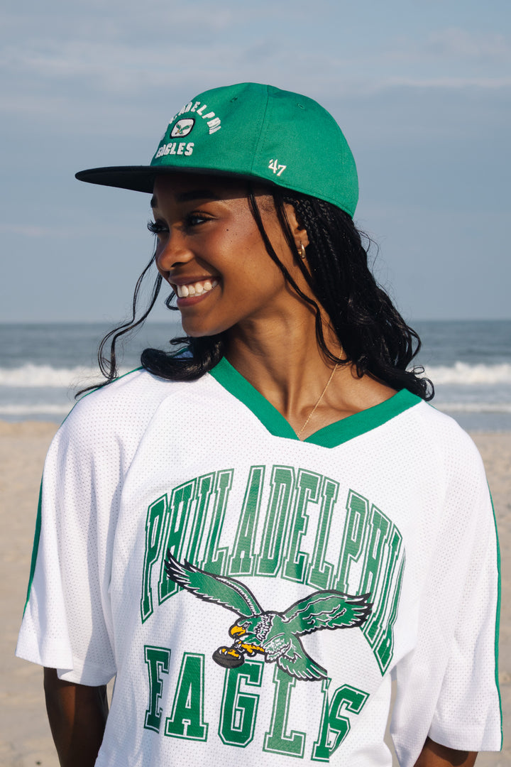 Philadelphia Eagles Historic Kelly Arch Felt Captain Adjustable Hat