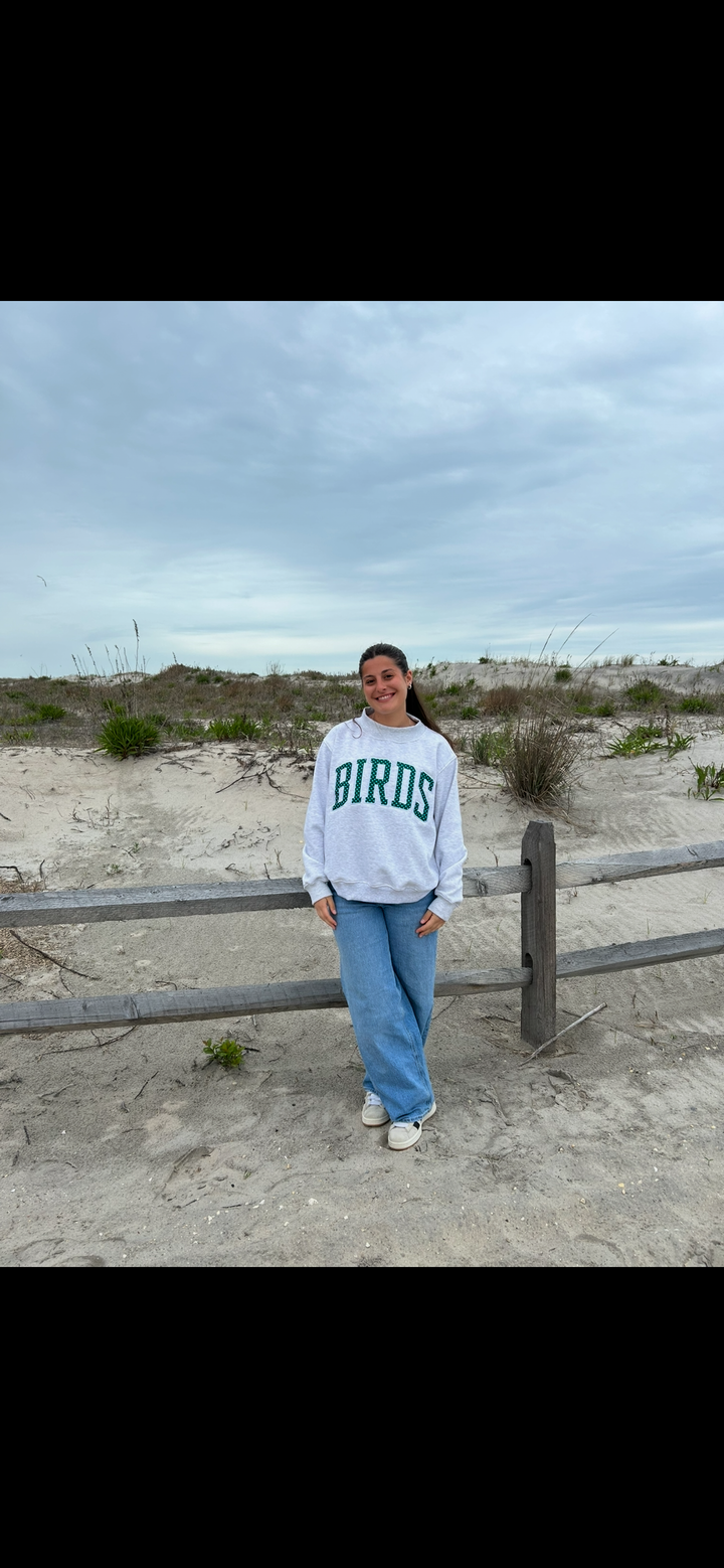 Philly Polka Dot Birds Mock Neck Sweatshirt