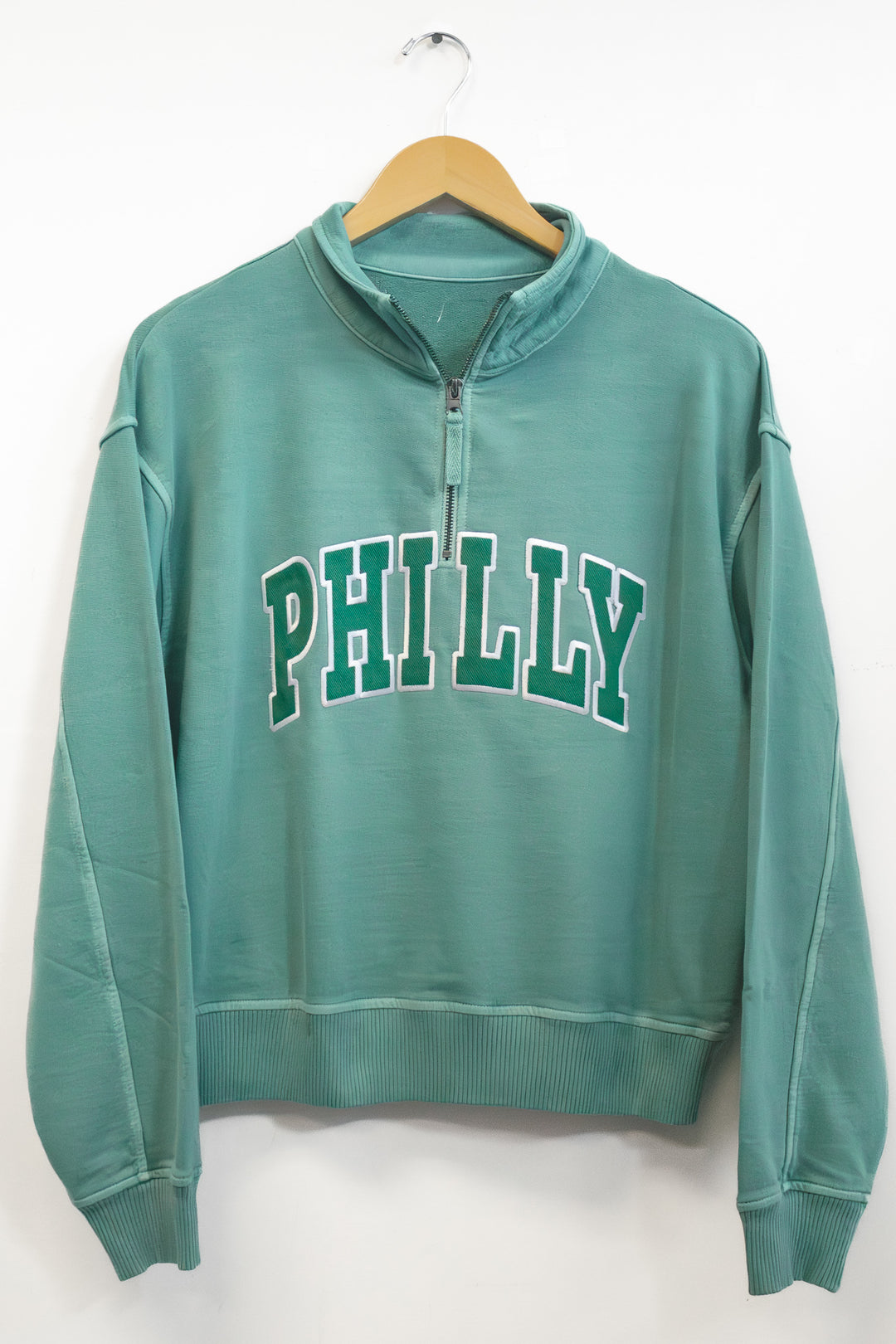 Philadelphia Football Philly Green 1/4 Zip Sweatshirt