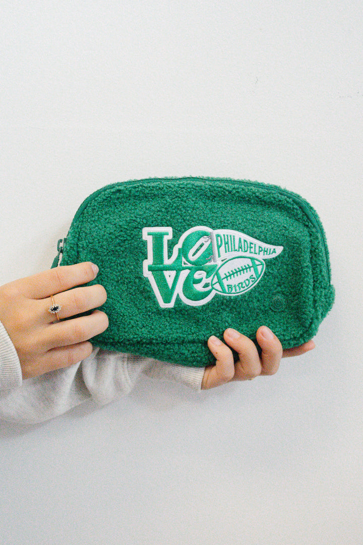 Philadelphia Football Kelly Green Sherpa Crossbody/Waist Bag