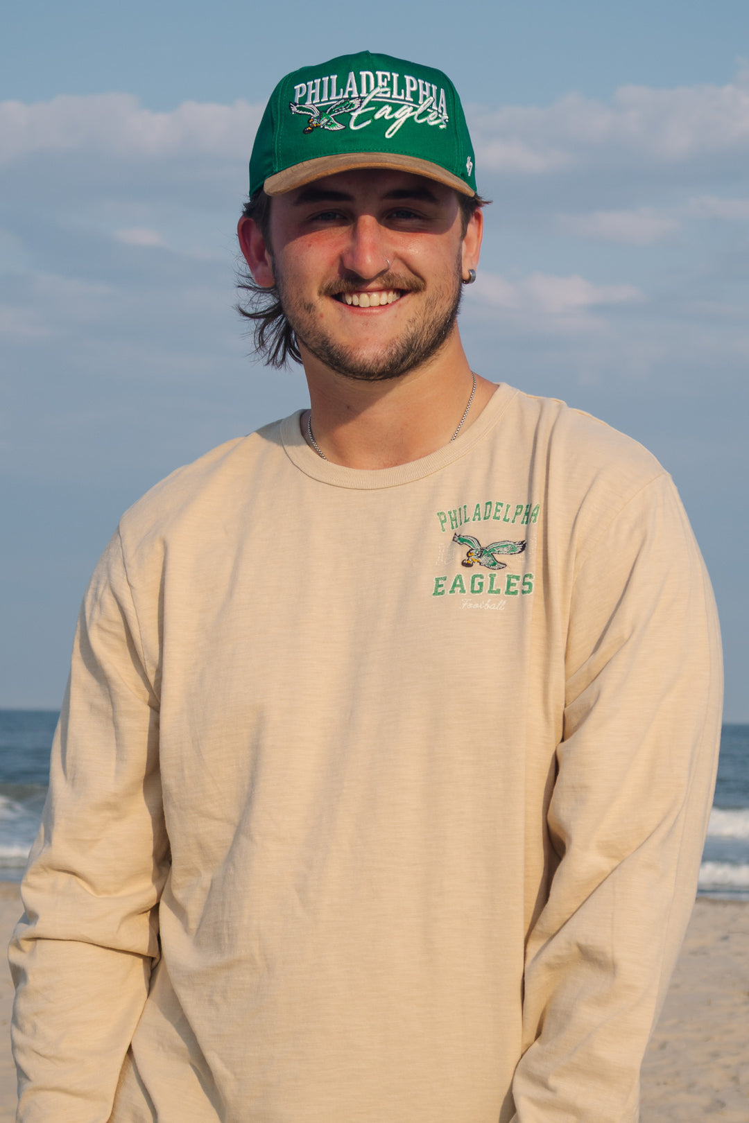 Philadelphia Eagles Historic Kelly Scribe Line Hitch Adjustable Hat