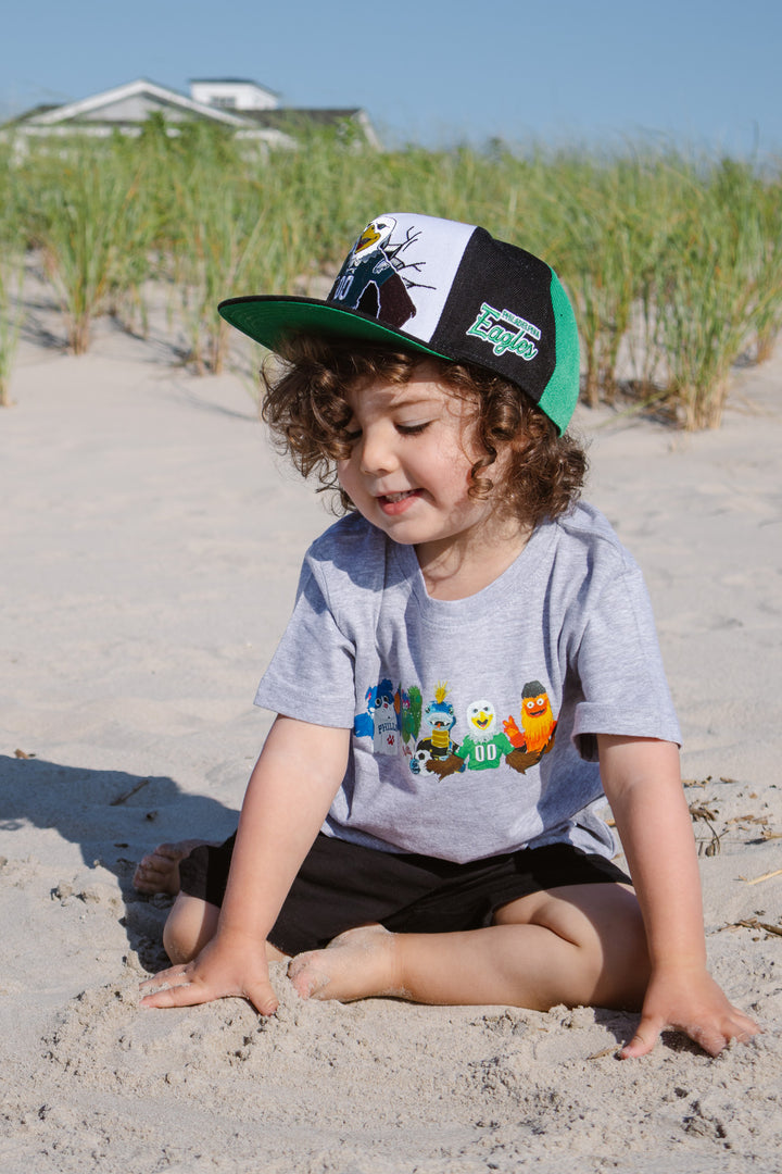Youth White Philadelphia Eagles Team Mascot Snapback Hat