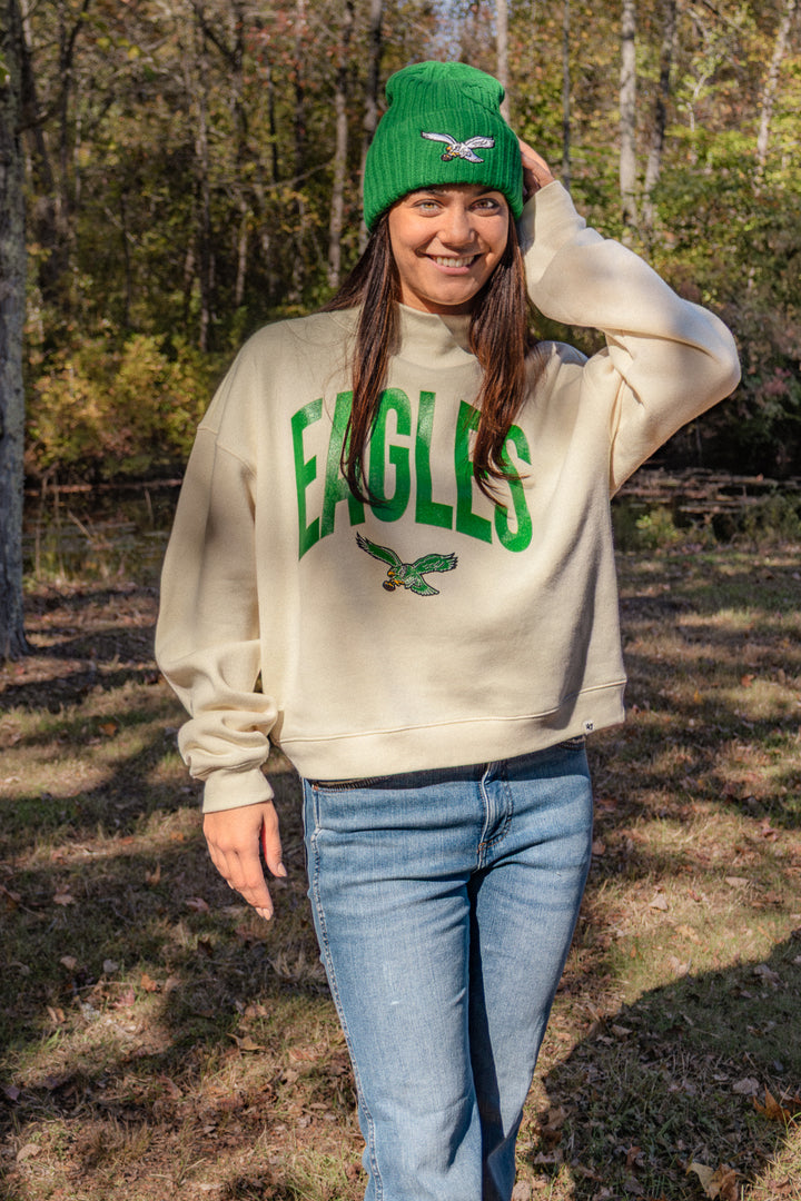 Philadelphia Eagles Historic Dune Subtle Muse Mock Neck Sweatshirt