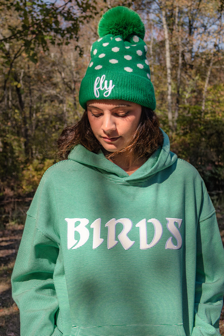Philly Football Kelly Polka Dot Fly Patch Pom Pom Hat