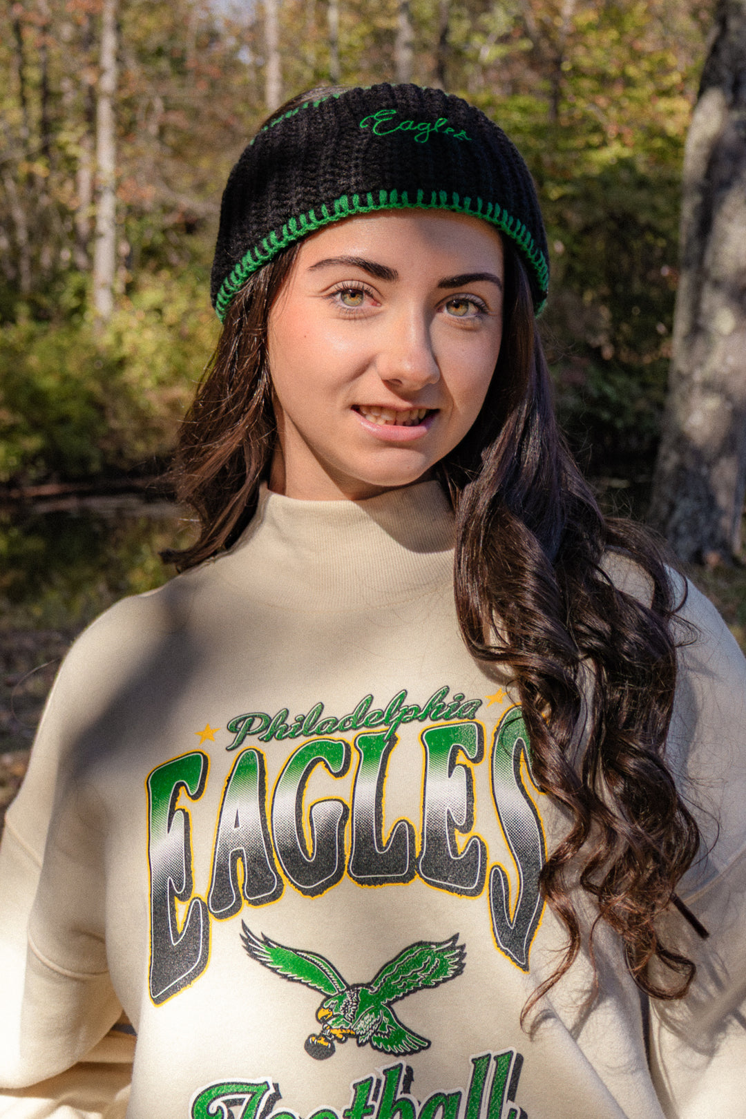 Philadelphia Eagles Historic Dune Vibe Check Mock Neck Sweatshirt