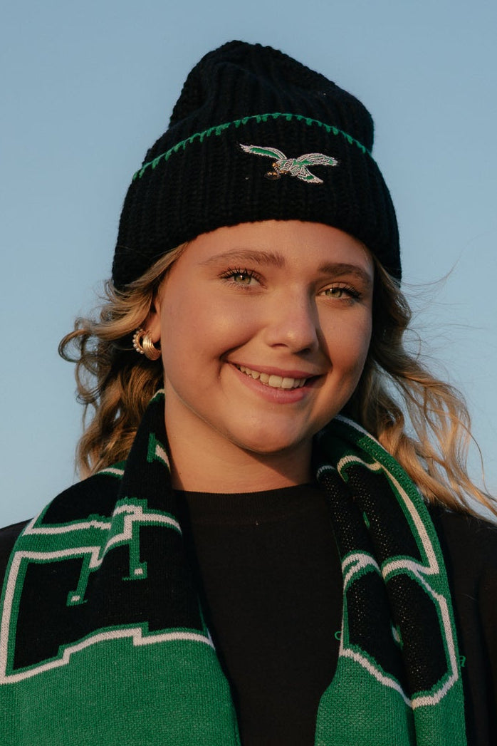 Philadelphia Eagles Historic Black Blanket Stitch