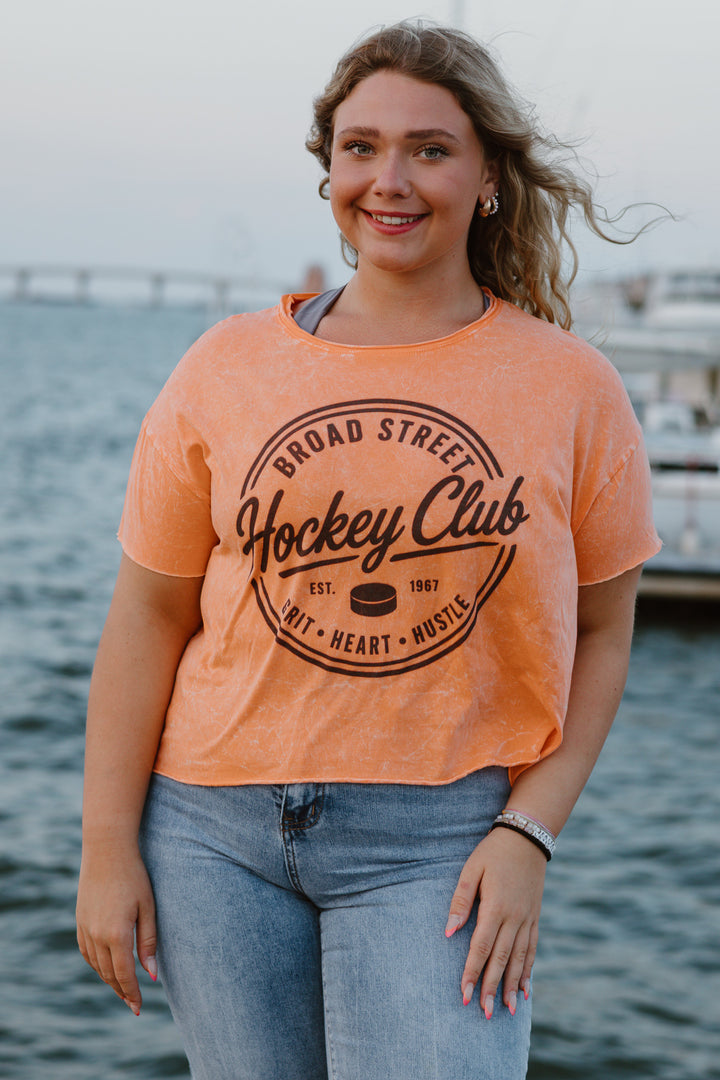 Philly Hockey Club Boxy Cropped Raw Hem