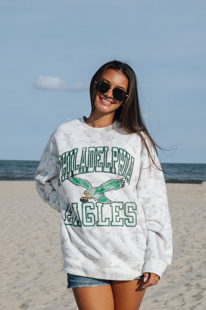Philadelphia Eagles Whiteout Camo Crew Sweatshirt