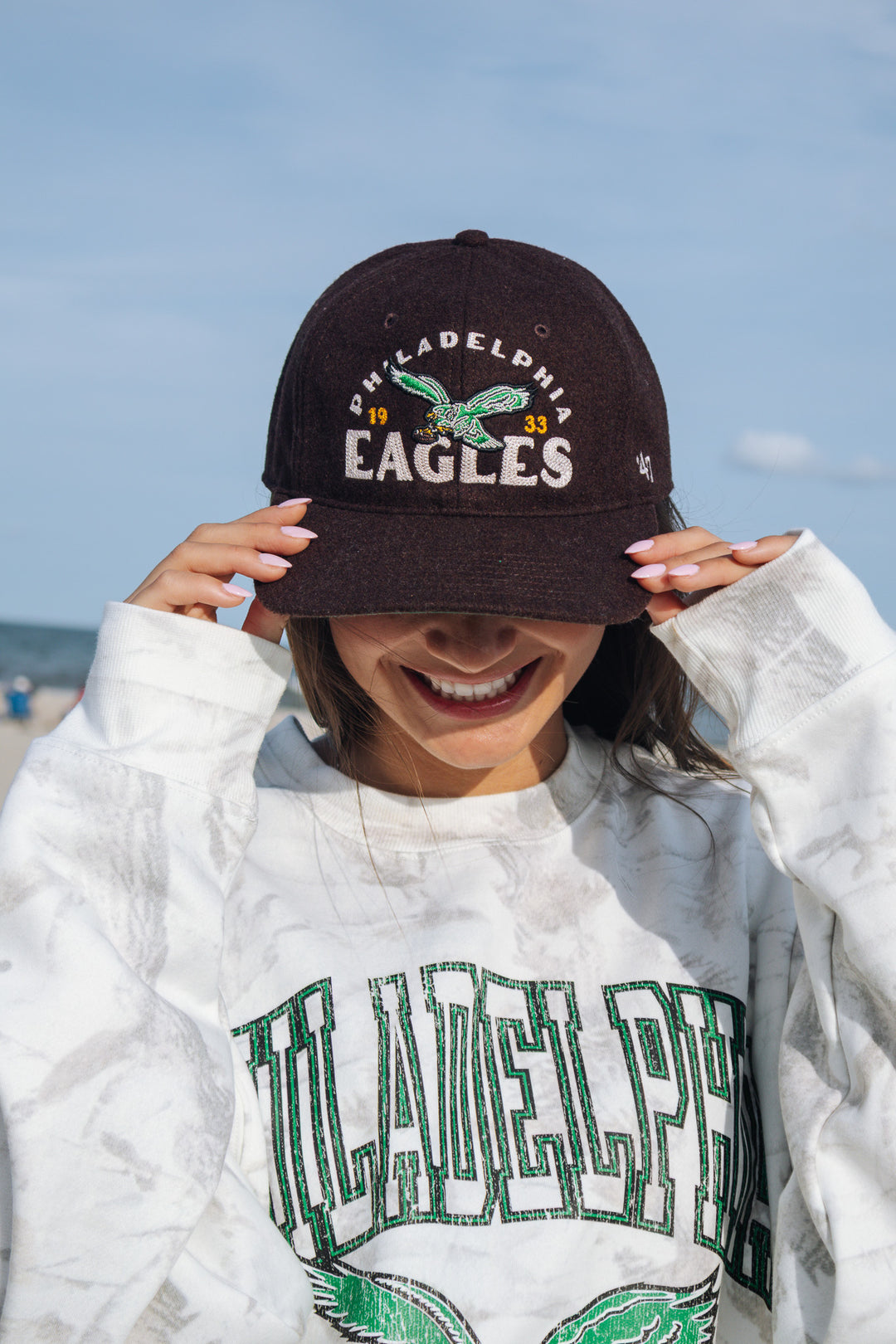Philadelphia Eagles Historic Brown Arcitext Wool Franchise Hat
