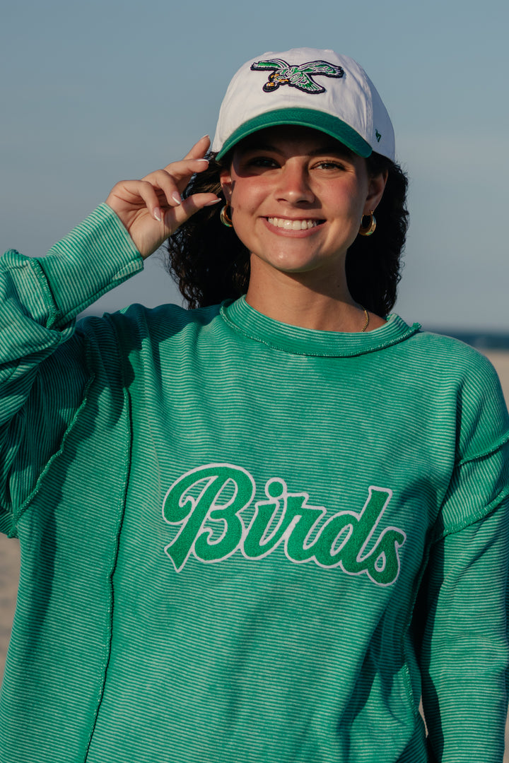 Women Philadelphia Eagles Historic White Two Tone Clean Up
