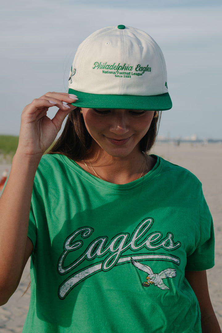 Philadelphia Eagles Historic Sandstone Script Stack Captain Hat
