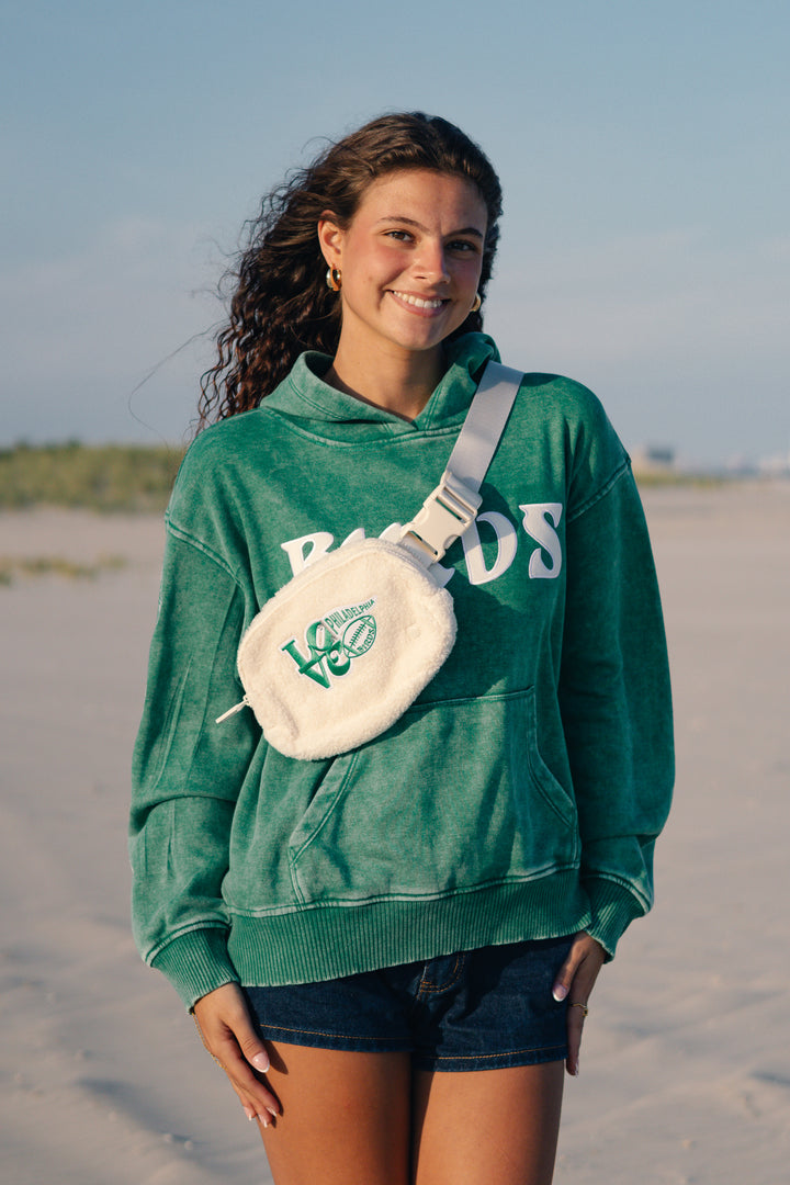 Philadelphia Football White Sherpa Crossbody/Waist Bag