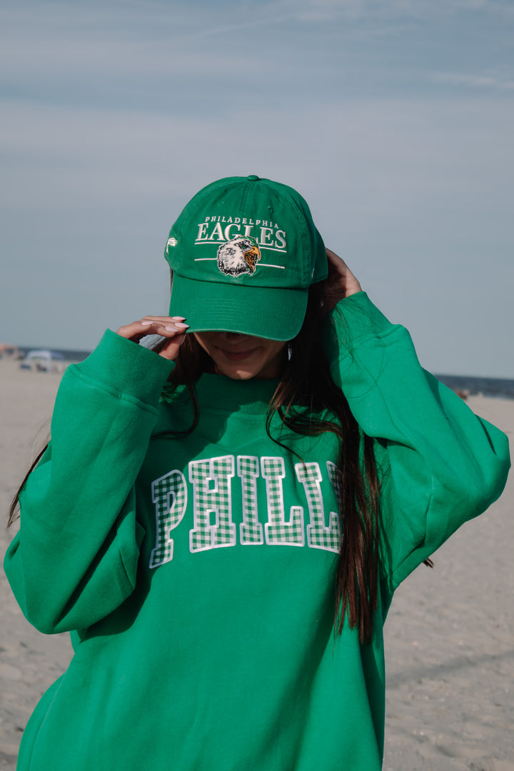Philadelphia Eagles Historic Kelly KO Graphic Clean Up Adjustable Hat
