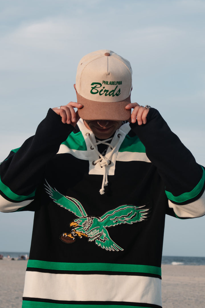 Philly Tan Corduroy Birds Hat