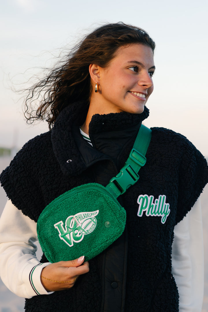 Philadelphia Football Kelly Green Sherpa Crossbody/Waist Bag
