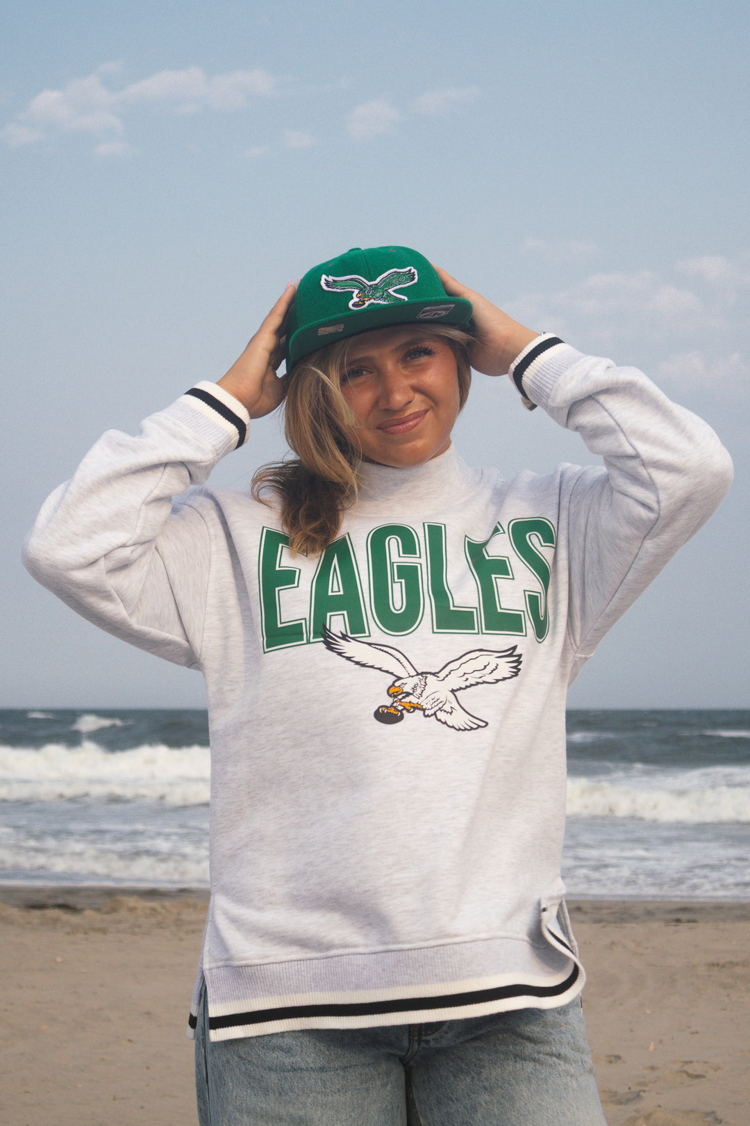 Philadelphia Eagles Historic Kelly Wool Appliqué Captain RL Wool Cap
