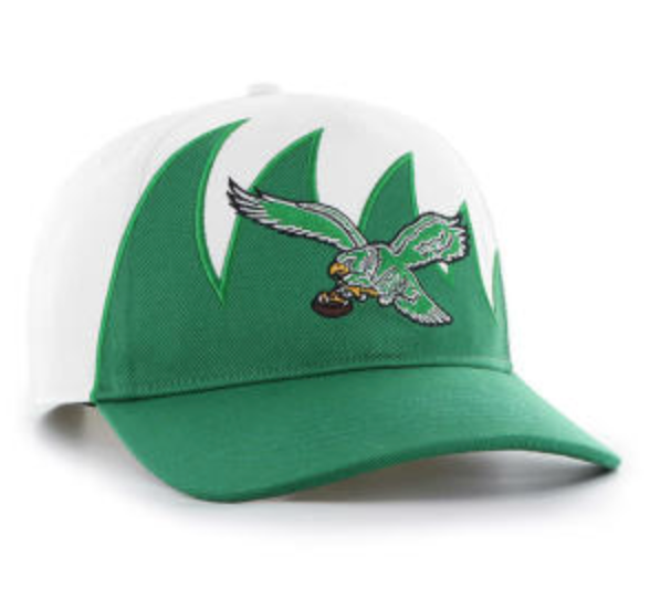 Men Philadelphia Eagles Historic White Jagged Hitch Adjustable Hat