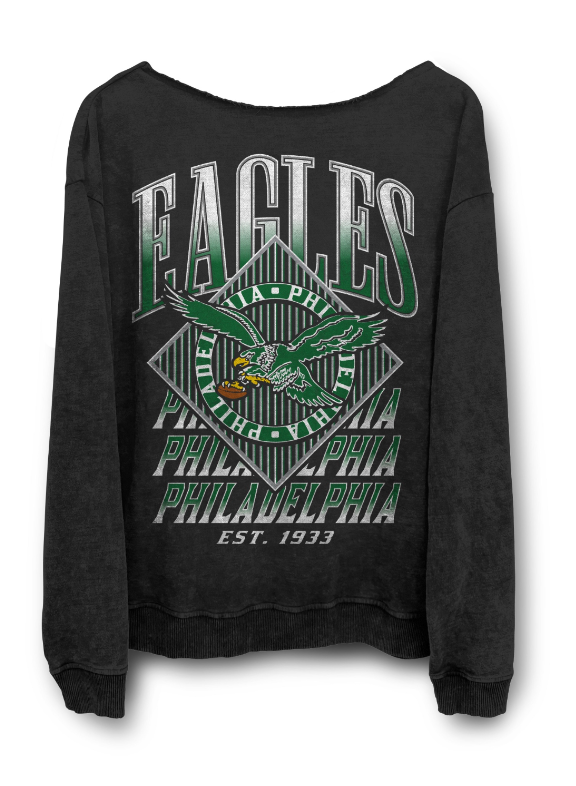 Philadelphia Eagles Off The Shoulder Sweatshirt