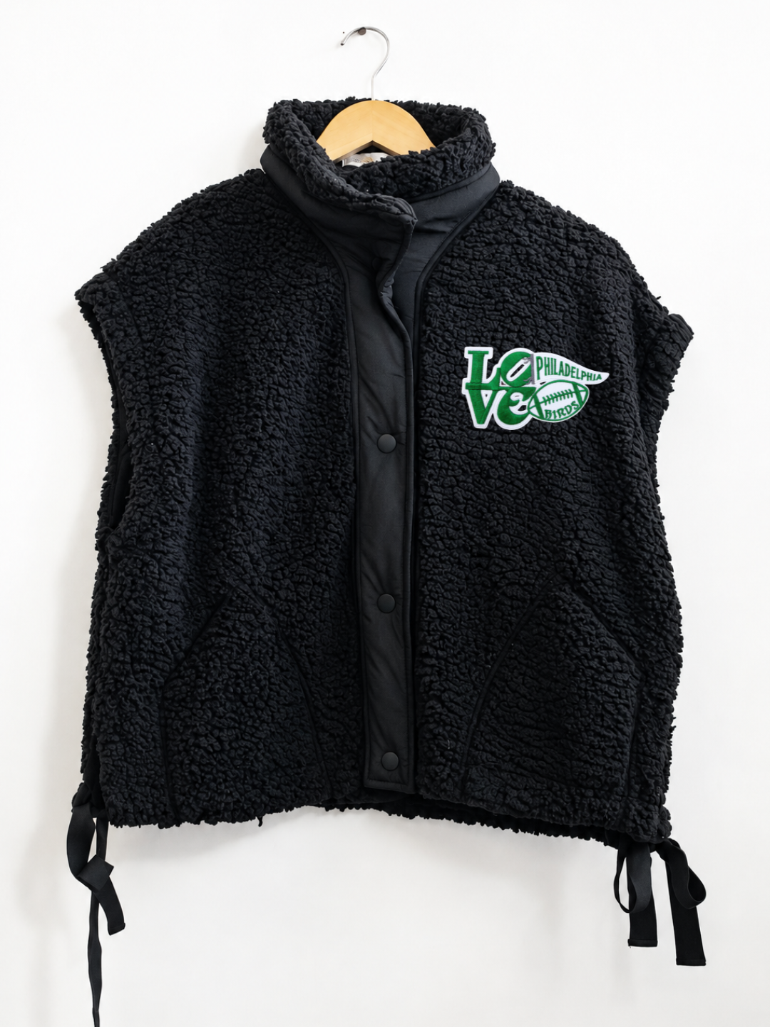 Philly Football Sherpa Button Vest