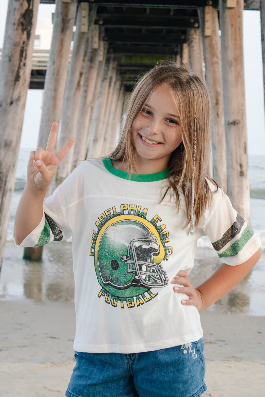Philadelphia Eagles Striped Ringer T-Shirt