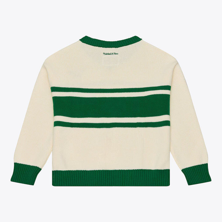 Philadelphia Eagles Cream/Kelly Green Retro Roots V-Neck Sweater