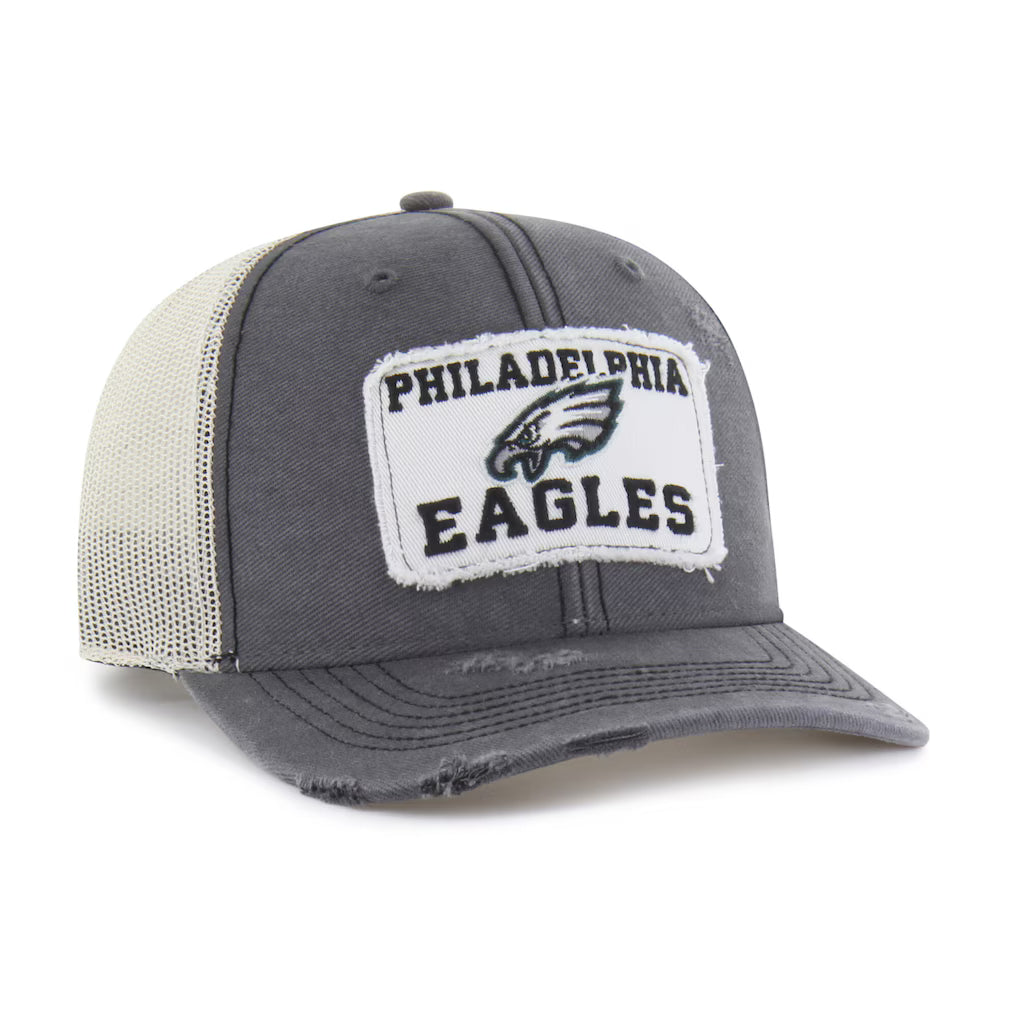 Philadelphia Eagles Egremont Charcoal Well-Worn Adjustable Trucker Hat