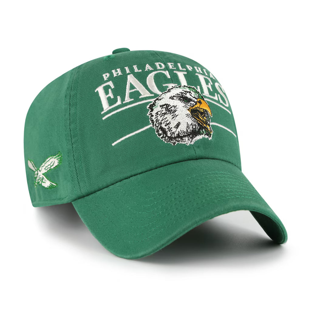 Philadelphia Eagles Historic Kelly KO Graphic Clean Up Adjustable Hat