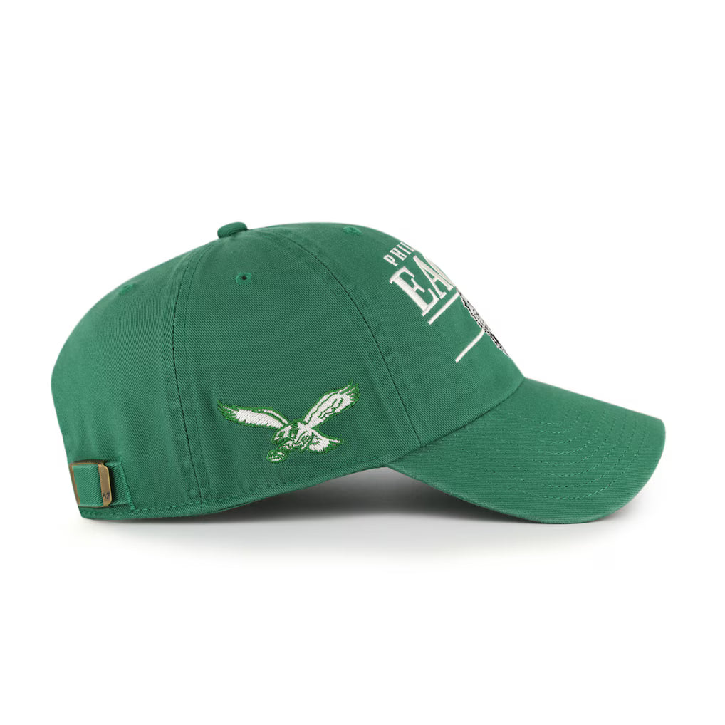 Philadelphia Eagles Historic Kelly KO Graphic Clean Up Adjustable Hat