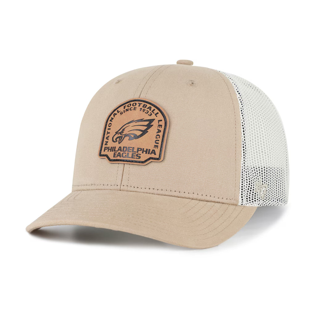 Philadelphia Eagles Historic Khaki Bonehide Strap Trucker  Adjustable Hat
